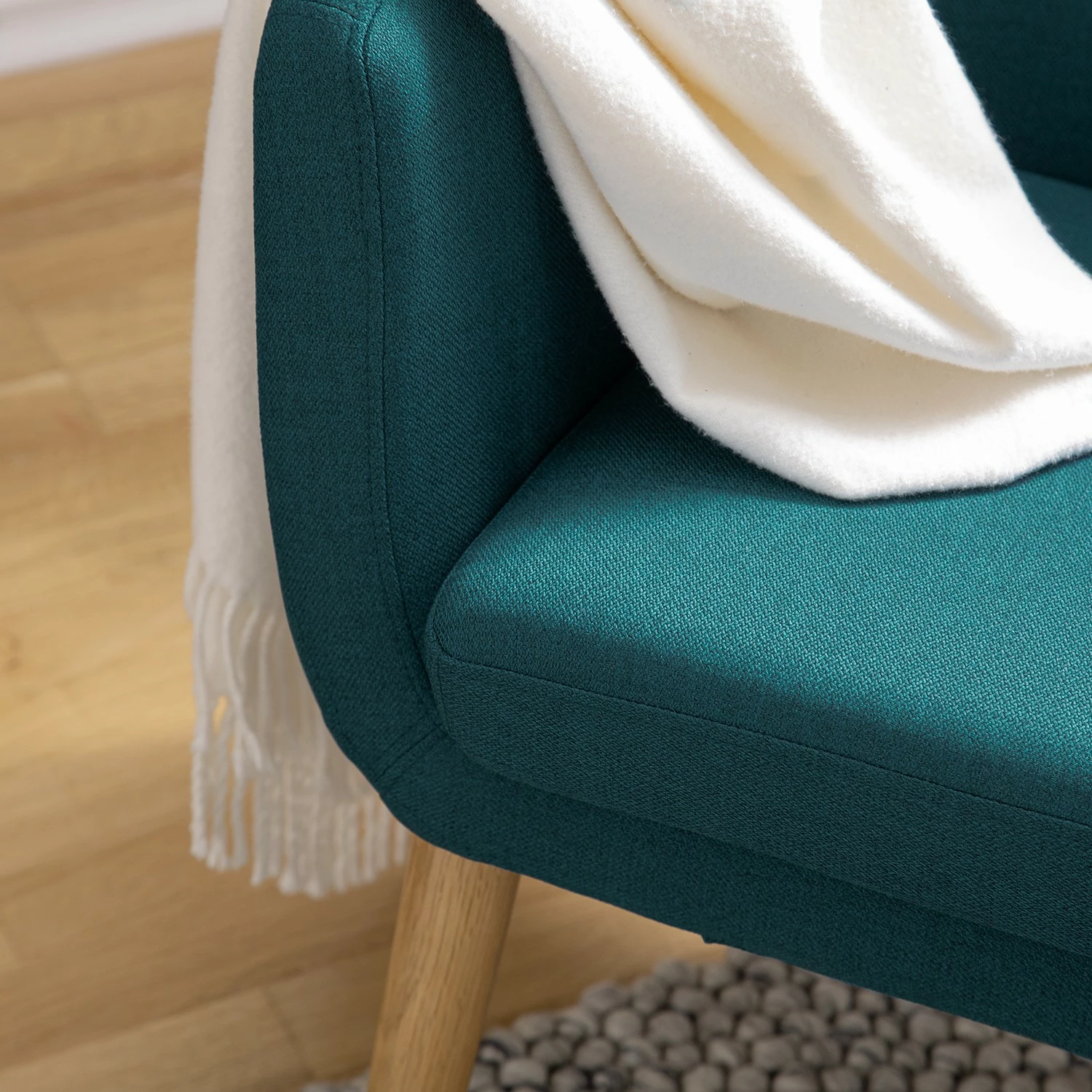 Mørteens Fauteuil Nicholas - Tissu - Bleu pétrole 16 Mørteens Fauteuil Nicholas - Tissu - Bleu pétrole – Image 14