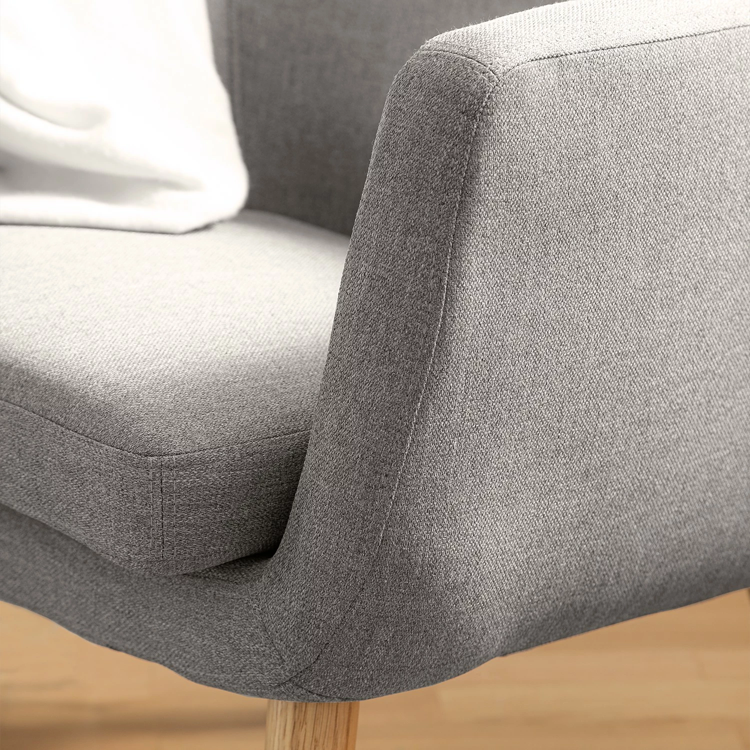 Mørteens Fauteuil Nicholas - Tissu - Gris clair 14 Mørteens Fauteuil Nicholas - Tissu - Gris clair – Image 12