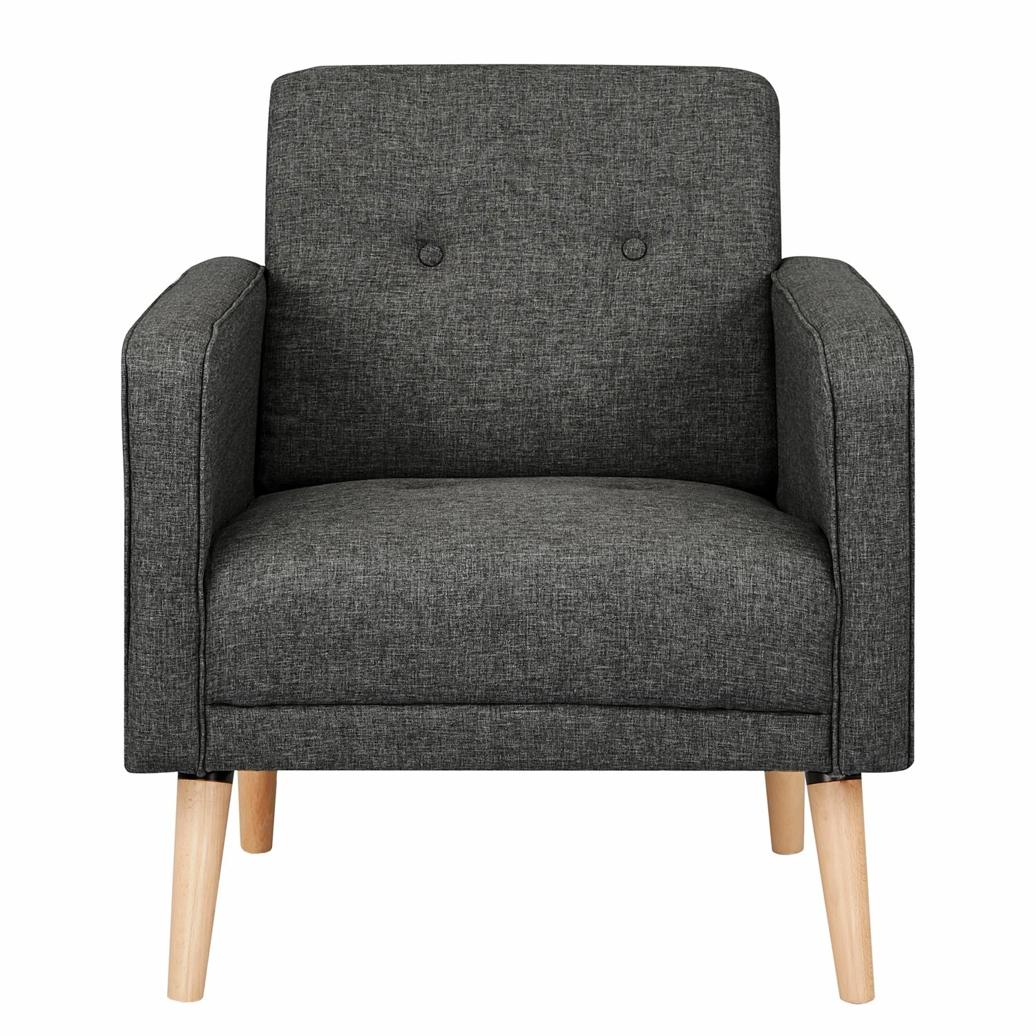 Mørteens Fauteuil Daru II - Tissage à plat - Gris foncé 4 Mørteens Fauteuil Daru II - Tissage à plat - Gris foncé – Image 2