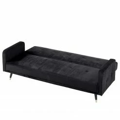 Jack & Alice Canapé convertible Daru I - Velours - Noir 31 Jack & Alice Canapé convertible Daru I - Velours - Noir -loftscape Boutique 1000126931 200512 17233100018 DETAILS P000000001000126931