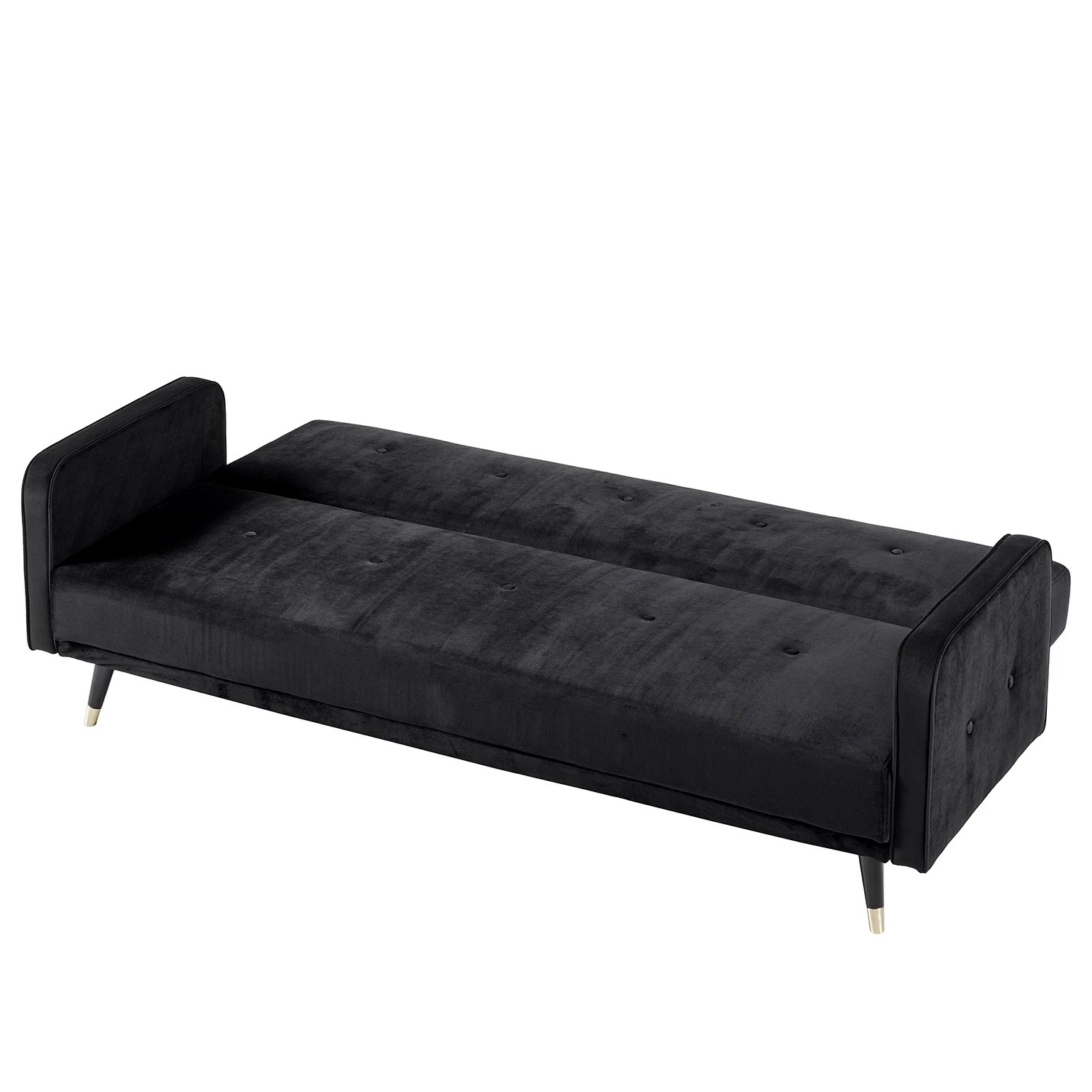 Jack & Alice Canapé convertible Daru I - Velours - Noir 13 Jack & Alice Canapé convertible Daru I - Velours - Noir – Image 11