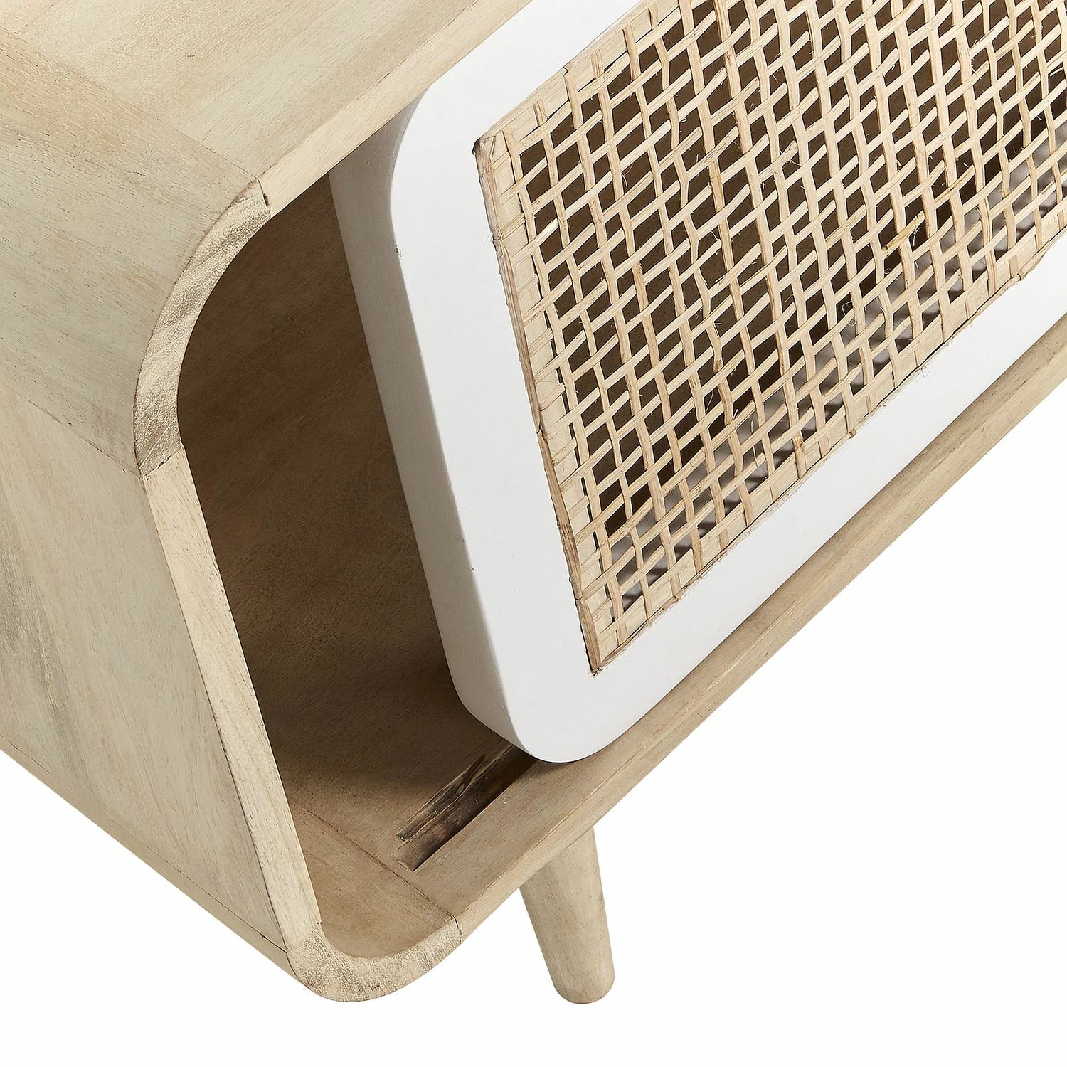 Norrwood Meuble TV Gunnebo - Manguier massif - Manguier / Blanc 6 Norrwood Meuble TV Gunnebo - Manguier massif - Manguier / Blanc – Image 4