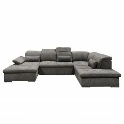 Fredriks Canapé panoramique San Benito - Microfibre Ranu: Gris minéral - Méridienne courte à gauche / longue à droite (vue de face) -loftscape Boutique 1000127680 180820 132106798 GALLERYIMAGES P000000001000127680