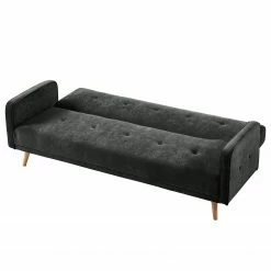 Jack & Alice Canapé convertible Daru - Velours - Velours Niks: Ardoise -loftscape Boutique 1000127757 200514 14352000043 DETAILS P000000001000127757