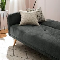 Jack & Alice Canapé convertible Daru - Velours - Velours Niks: Ardoise -loftscape Boutique 1000127757 200514 14352000046 DETAILS P000000001000127757