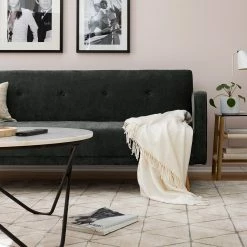 Jack & Alice Canapé convertible Daru - Velours - Velours Niks: Ardoise -loftscape Boutique 1000127757 200514 14352000049 DETAILS P000000001000127757