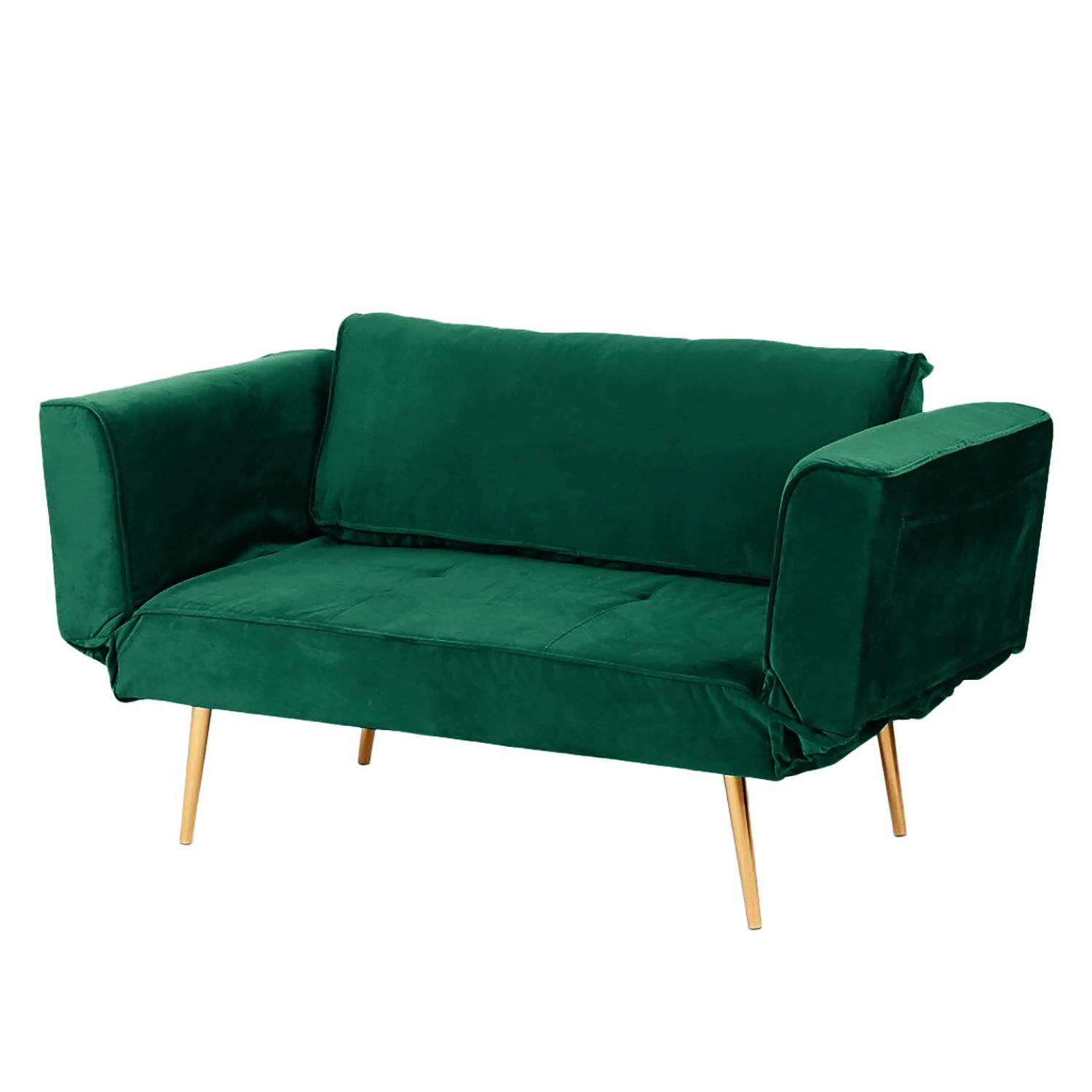 Jack & Alice Canapé convertible Behram II - Velours - Vert foncé 3 Jack & Alice Canapé convertible Behram II - Velours - Vert foncé