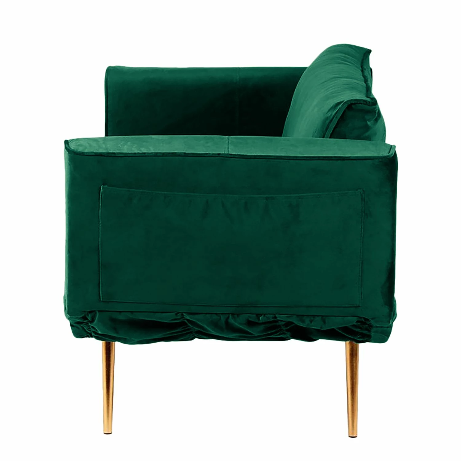 Jack & Alice Canapé convertible Behram II - Velours - Vert foncé 8 Jack & Alice Canapé convertible Behram II - Velours - Vert foncé – Image 6