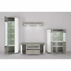 Fredriks Étagère murale Karlsburg - Blanc / Imitation béton -loftscape Boutique 1000128191 181018 10513106 MOOD GALLERYIMAGES P000000001000128191 mood