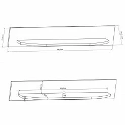 Fredriks Étagère murale Karlsburg - Blanc / Imitation béton -loftscape Boutique 1000128191 210429 08265700005 SKETCH DETAILS P000000001000128191 sketch