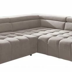 Loftscape Canapé d'angle Masaya - Microfibre Enza: Cappuccino - Méridienne longue à droite (vue de face) - Sans fonction couchage -loftscape Boutique 1000128327 180809 143032135 GALLERYIMAGES P000000001000128327