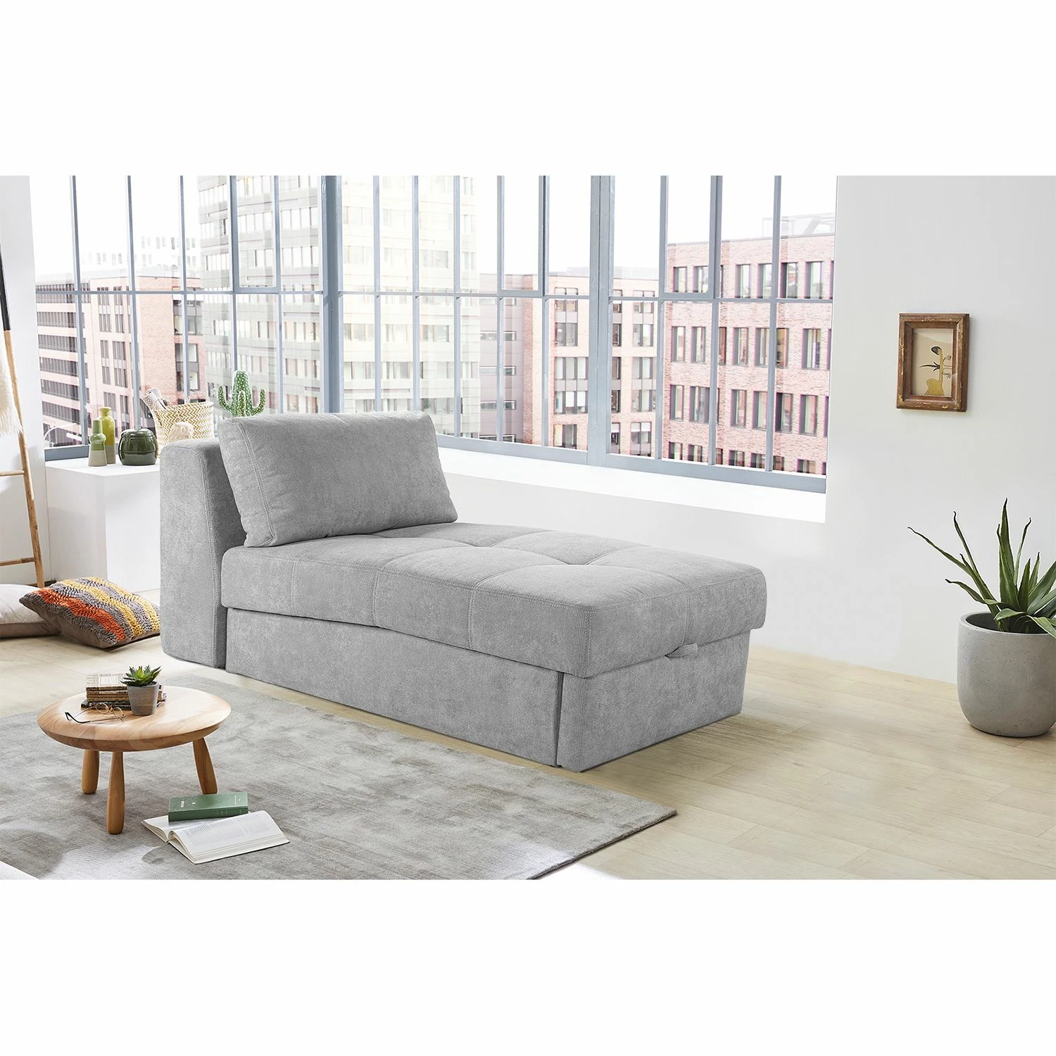 Fredriks Méridienne Teapa - Microfibre - Gris clair 5 Fredriks Méridienne Teapa - Microfibre - Gris clair – Image 3