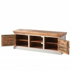 Maison Belfort Meuble TV Newhaven - Partiellement en manguier massif - Manguier / Blanc -loftscape Boutique 1000128941 200122 18404100008 DETAILS P000000001000128941