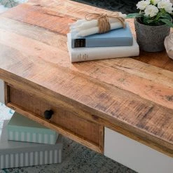 Maison Belfort Table basse Newhaven - Manguier massif - Manguier / Blanc -loftscape Boutique 1000128950 190604 14304300008 GALLERYIMAGES P000000001000128950