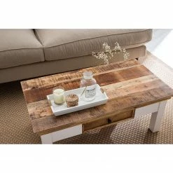 Maison Belfort Table basse Newhaven - Manguier massif - Manguier / Blanc -loftscape Boutique 1000128950 190612 11385300016 MOOD GALLERYIMAGES P000000001000128950 mood