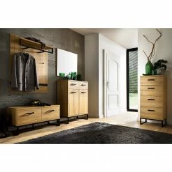 Red Living Commode Krokby III - Imitation chêne Grandson / Noir -loftscape Boutique 1000129136 200811 14085501367 MOOD DETAILS P000000001000129136 mood