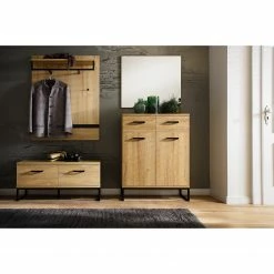 Red Living Commode Krokby III - Imitation chêne Grandson / Noir -loftscape Boutique 1000129136 200811 14085501368 MOOD DETAILS P000000001000129136 mood