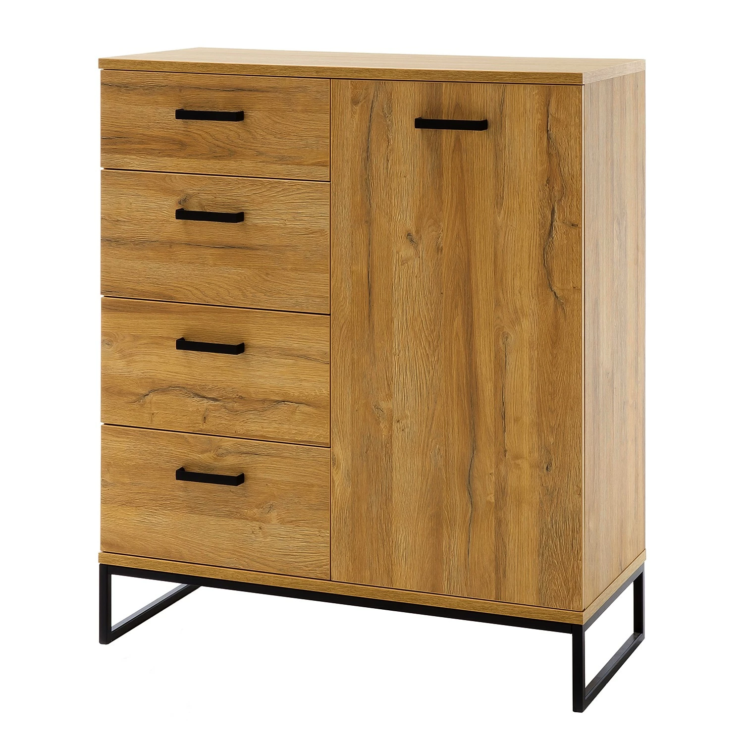 Red Living Commode Krokby IV - Imitation chêne Grandson / Noir 3 Red Living Commode Krokby IV - Imitation chêne Grandson / Noir