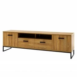 Red Living Meuble TV Krokby - Imitation chêne Grandson / Noir -loftscape Boutique 1000129149 200811 14095601426 DETAILS P000000001000129149