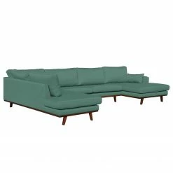 Mørteens Canapé panoramique Billund - Tissu structuré - Menthe - Méridienne courte à droite / longue à gauche (vue de face) -loftscape Boutique 1000130380 180904 170906294 GALLERYIMAGES P000000001000130380