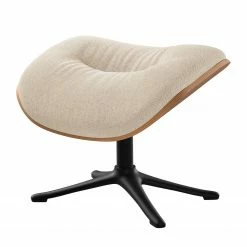 Studio Copenhagen Repose-pieds Anderson II - Tissu Saia: Beige - Noir - Noyer