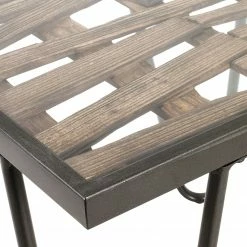 Red Living Bout de canapé Leuca II - Verre / Métal - Sapin / Noir -loftscape Boutique 1000132052 180920 08065412 GALLERYIMAGES P000000001000132052