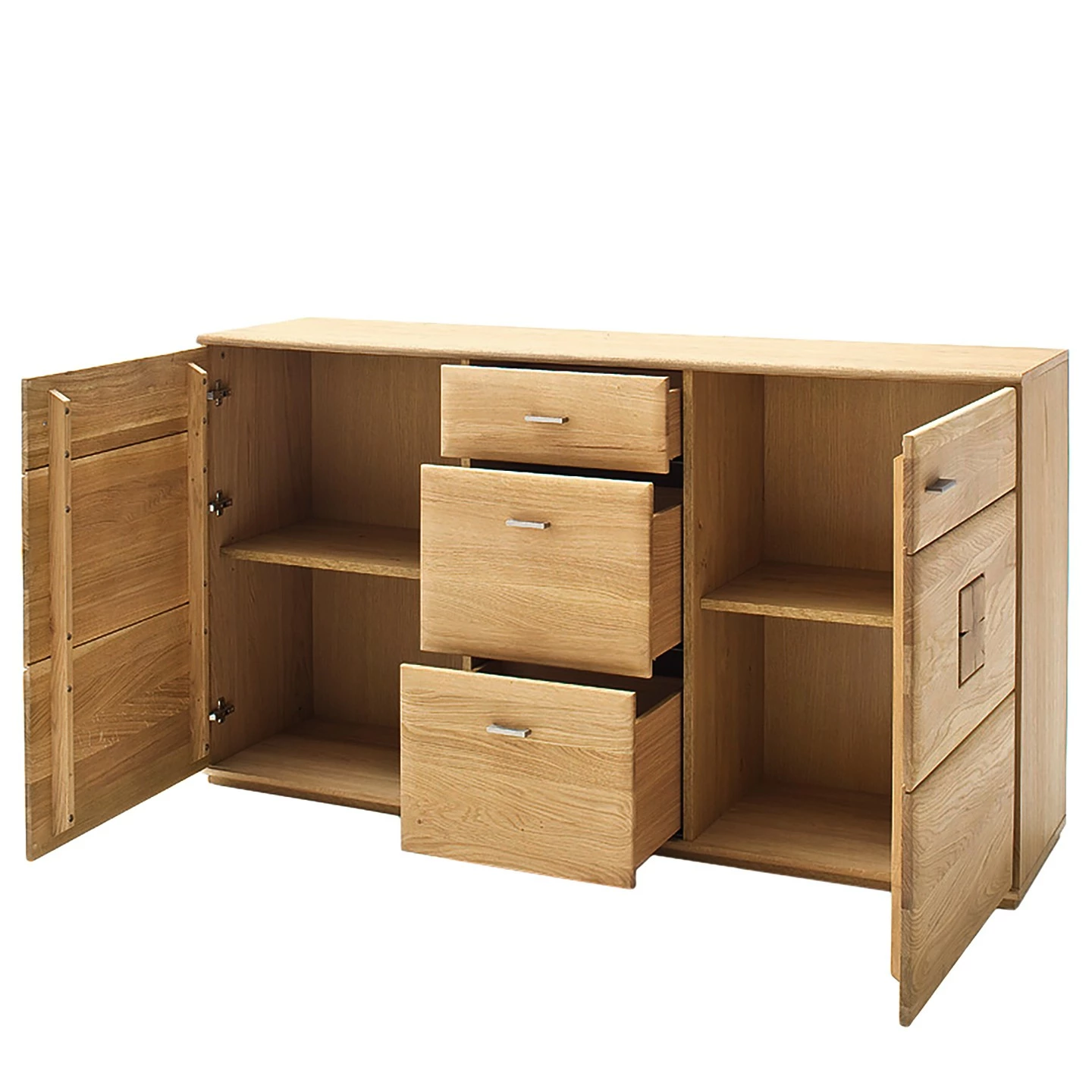 Naturoo Buffet Vilela - Partiellement en chêne massif - Chêne Bianco / Imitation chêne Bianco 5 Naturoo Buffet Vilela - Partiellement en chêne massif - Chêne Bianco / Imitation chêne Bianco – Image 3