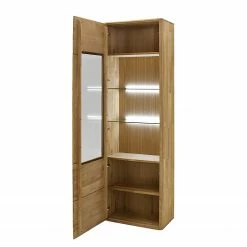 Naturoo Vitrine colonne Forge - Partiellement en chêne massif - Chêne de poutre Bianco / Imitation chêne Bianco - Porte en verre à gauche -loftscape Boutique 1000133736 200811 14125801608 DETAILS P000000001000133736