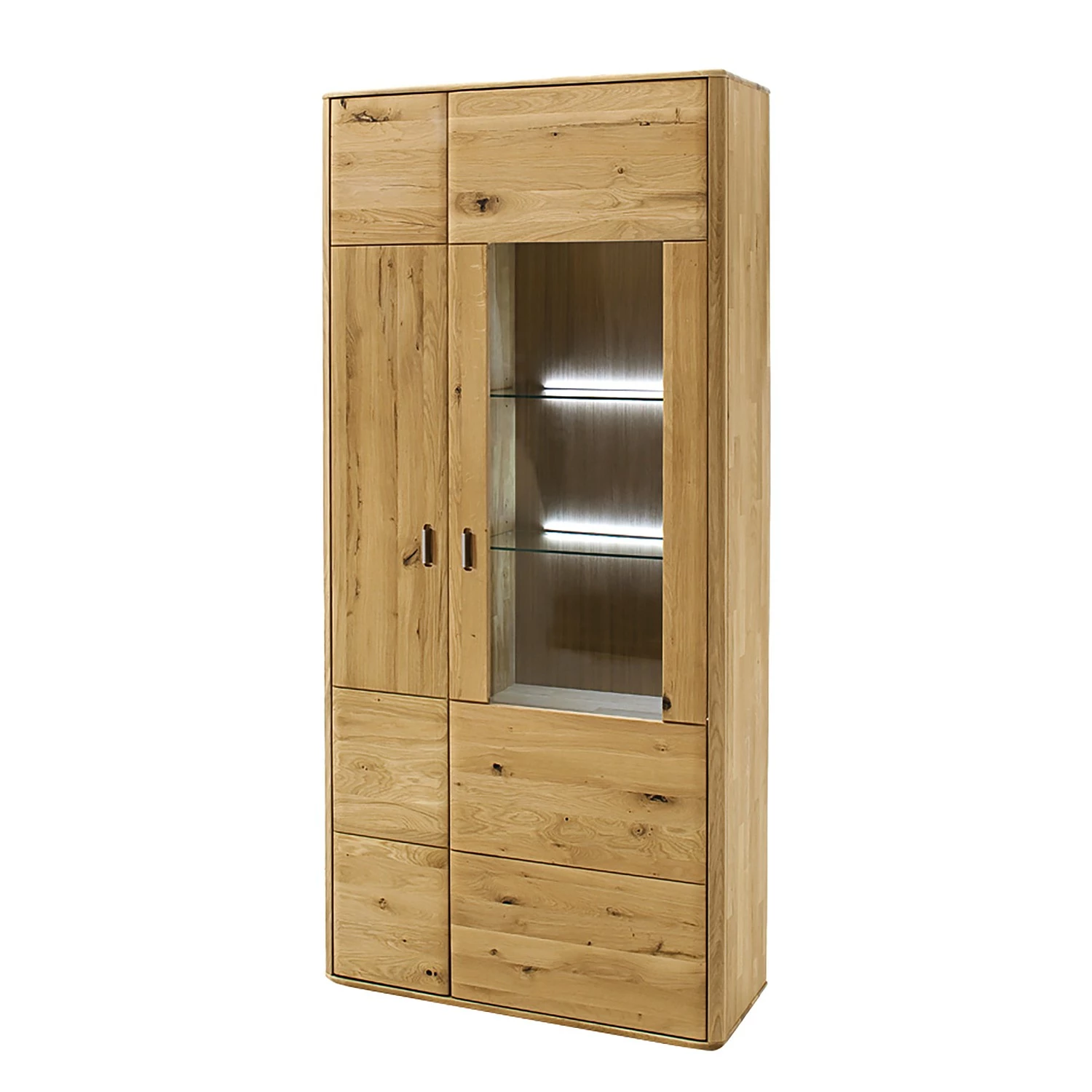 Naturoo Vitrine Forge - Partiellement en chêne massif - Chêne de poutre Bianco / Imitation chêne Bianco 3 Naturoo Vitrine Forge - Partiellement en chêne massif - Chêne de poutre Bianco / Imitation chêne Bianco