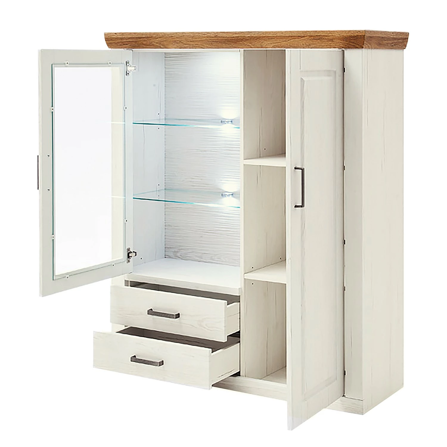 Ridgevalley Buffet haut Arez - Pin blanc / Chêne 5 Ridgevalley Buffet haut Arez - Pin blanc / Chêne – Image 3