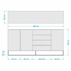 Fredriks Buffet Zaddy III - Blanc / Noir -loftscape Boutique 1000134689 190925 15560700003 SKETCH DETAILS P000000001000134689 sketch
