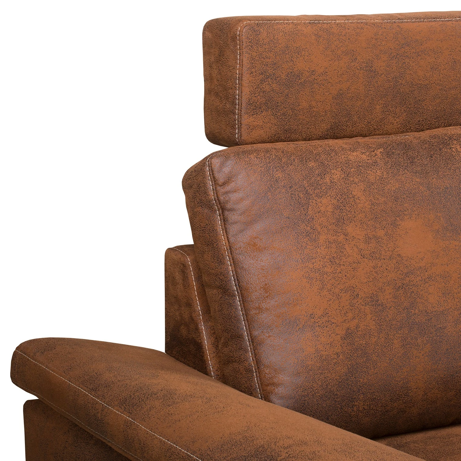 Ars Natura Canapé panoramique Alpine - Aspect cuir vieilli - Méridienne courte à gauche / longue à droite (vue de face) 10 Ars Natura Canapé panoramique Alpine - Aspect cuir vieilli - Méridienne courte à gauche / longue à droite (vue de face) – Image 8