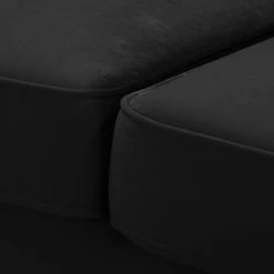 Jack & Alice Grand canapé Solita - Velours - Noir - Avec repose-pieds -loftscape Boutique 1000135699 181018 163052698 GALLERYIMAGES P000000001000135699