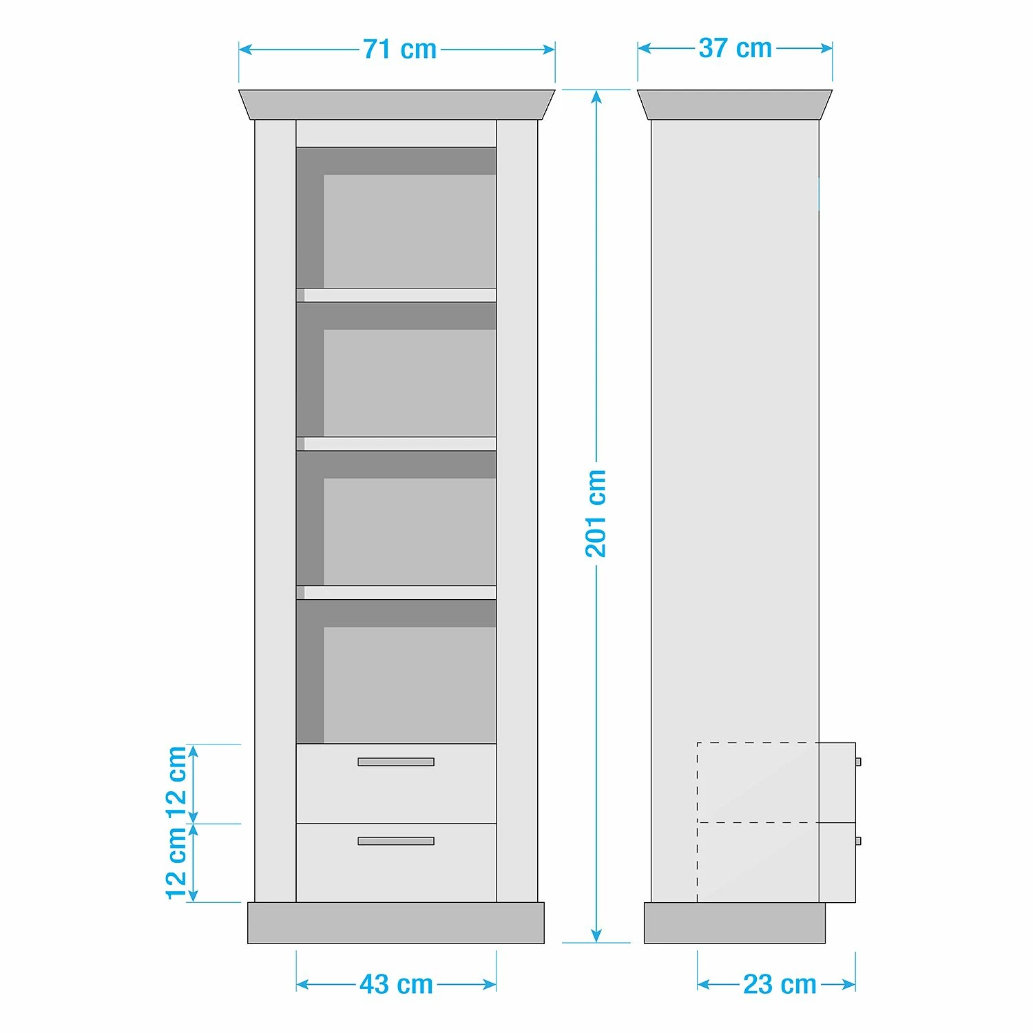 Ridgevalley Étagère Lewk - Imitation pin blanc / Imitation pin 8 Ridgevalley Étagère Lewk - Imitation pin blanc / Imitation pin – Image 6