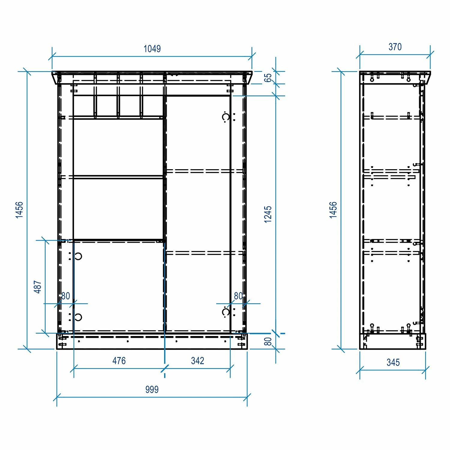 Ridgevalley Buffet haut Lewk III - Imitation pin blanc / Imitation pin 9 Ridgevalley Buffet haut Lewk III - Imitation pin blanc / Imitation pin – Image 7