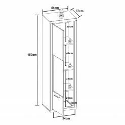 Loftscape Vitrine murale Hagby I - Imitation chêne / Blanc -loftscape Boutique 1000137087 181213 07275100033 GALLERYIMAGES P000000001000137087