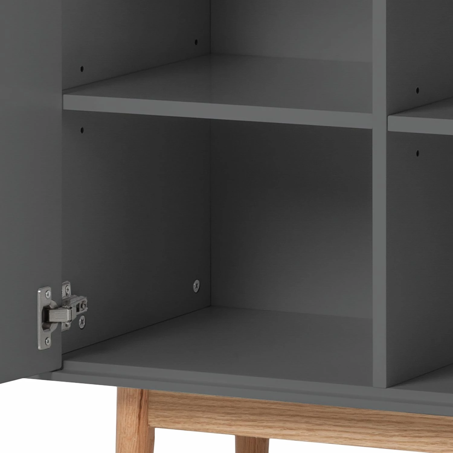 Mørteens Buffet haut Lindholm II - Partiellement en chêne massif - Gris 10 Mørteens Buffet haut Lindholm II - Partiellement en chêne massif - Gris – Image 8
