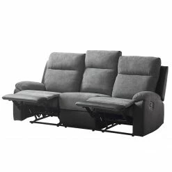 Loftscape Canapé relax Warmun (3 places) - Imitation cuir / Microfibre - Noir / Gris 27 Loftscape Canapé relax Warmun (3 places) - Imitation cuir / Microfibre - Noir / Gris -loftscape Boutique 1000139824 200807 14135800003 DETAILS P000000001000139824