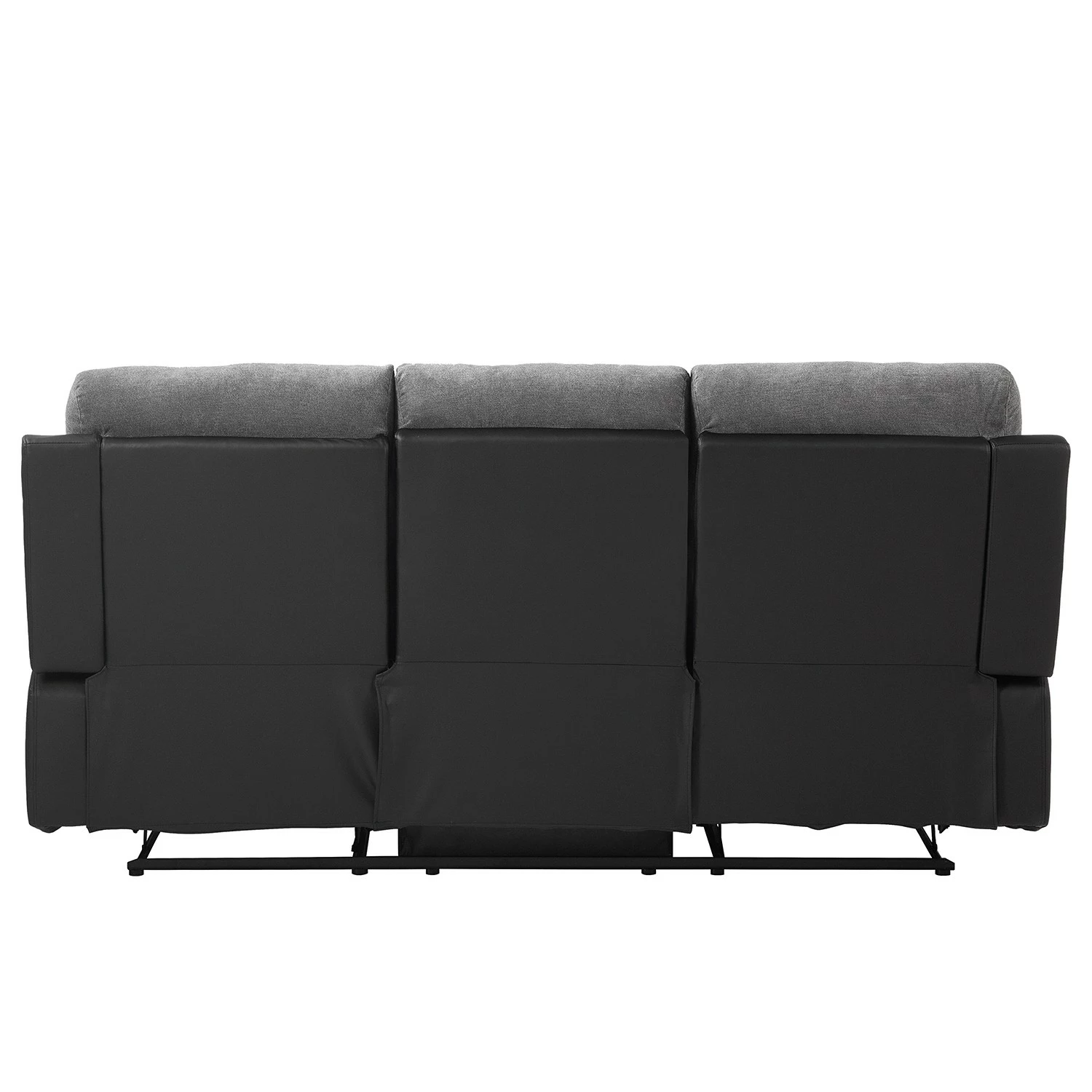 Loftscape Canapé relax Warmun (3 places) - Imitation cuir / Microfibre - Noir / Gris 10 Loftscape Canapé relax Warmun (3 places) - Imitation cuir / Microfibre - Noir / Gris – Image 8