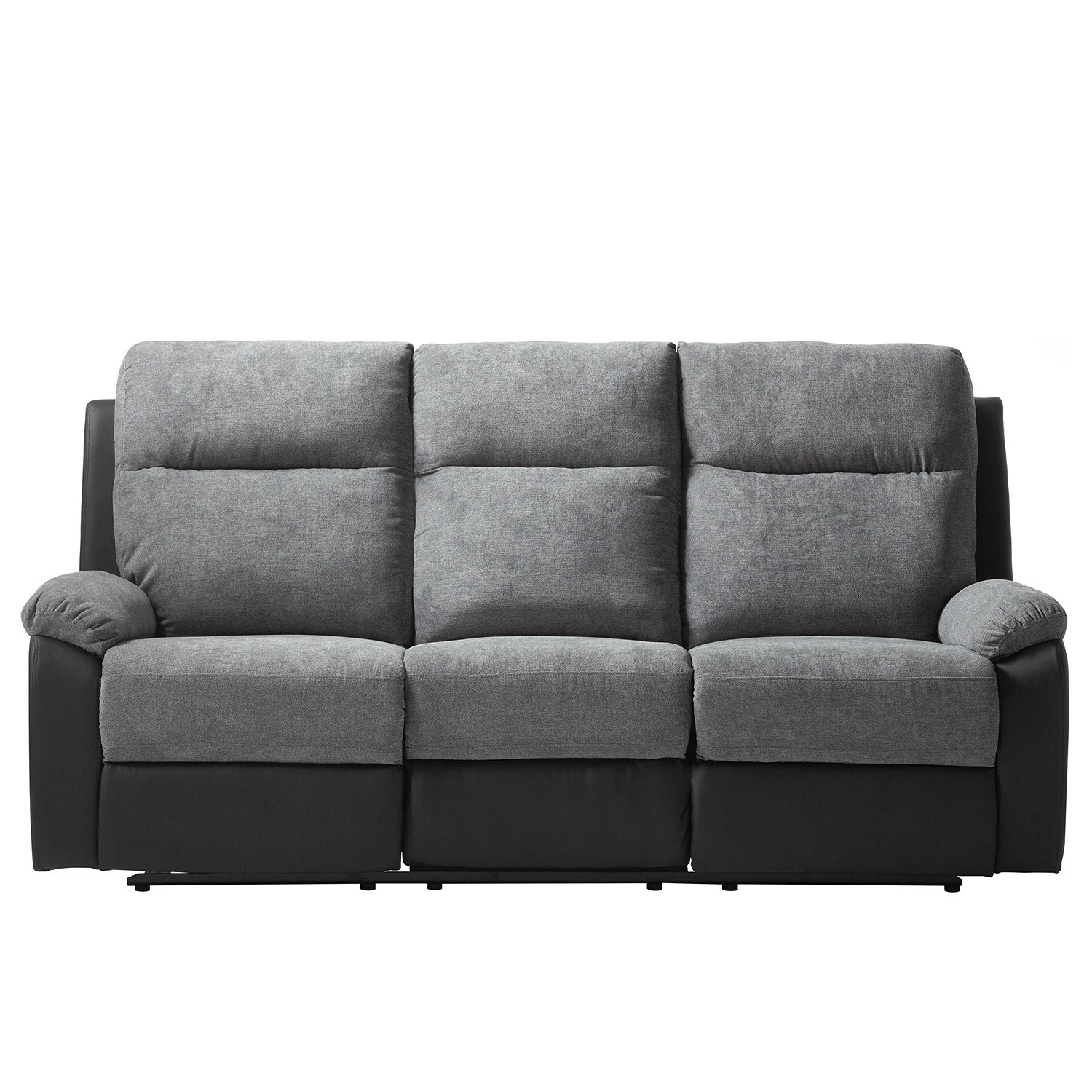 Loftscape Canapé relax Warmun (3 places) - Imitation cuir / Microfibre - Noir / Gris 11 Loftscape Canapé relax Warmun (3 places) - Imitation cuir / Microfibre - Noir / Gris – Image 9