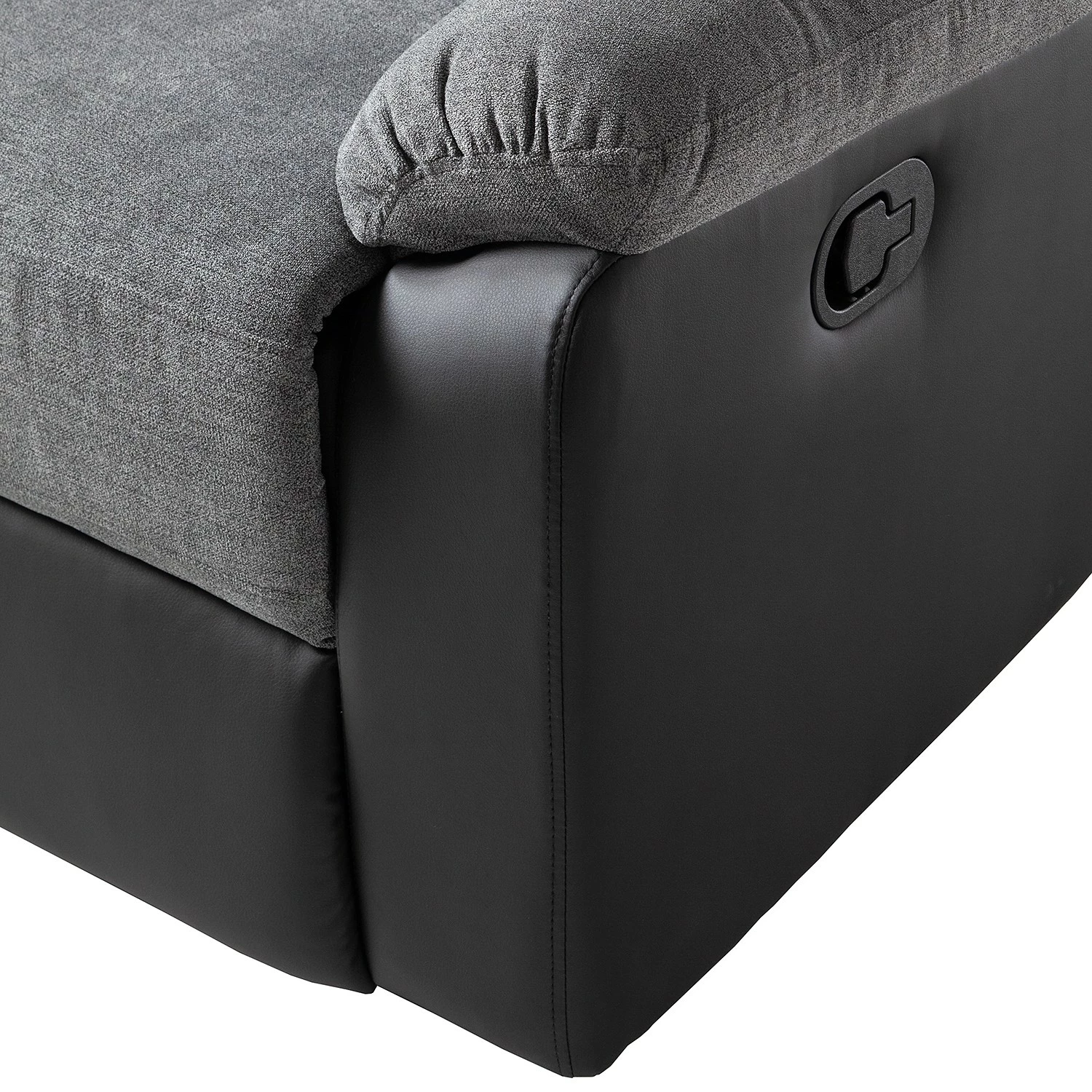 Loftscape Canapé relax Warmun (3 places) - Imitation cuir / Microfibre - Noir / Gris 17 Loftscape Canapé relax Warmun (3 places) - Imitation cuir / Microfibre - Noir / Gris – Image 15