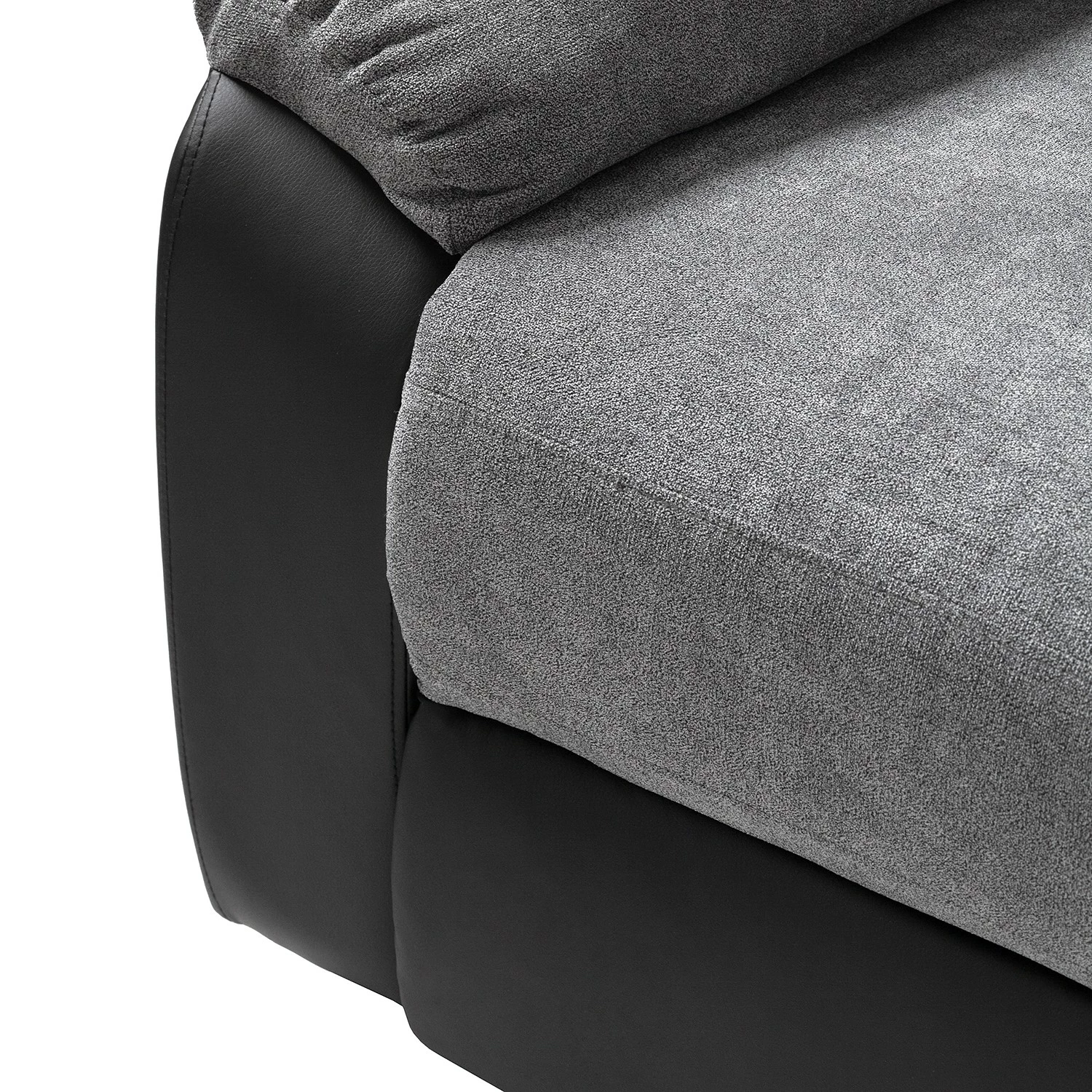 Loftscape Canapé relax Warmun (3 places) - Imitation cuir / Microfibre - Noir / Gris 19 Loftscape Canapé relax Warmun (3 places) - Imitation cuir / Microfibre - Noir / Gris – Image 17