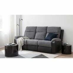 Loftscape Canapé relax Warmun (3 places) - Imitation cuir / Microfibre - Noir / Gris 25 Loftscape Canapé relax Warmun (3 places) - Imitation cuir / Microfibre - Noir / Gris -loftscape Boutique 1000139824 201111 10410200001 MOOD DETAILS P000000001000139824 mood
