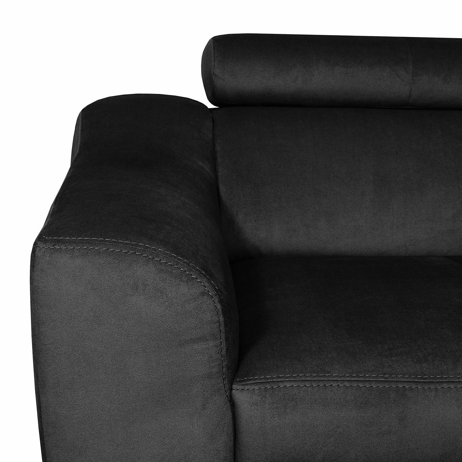 Loftscape Canapé d'angle Burnside III - Microfibre - Noir - Méridienne longue à droite (vue de face) - Sans fonction couchage 7 Loftscape Canapé d'angle Burnside III - Microfibre - Noir - Méridienne longue à droite (vue de face) - Sans fonction couchage – Image 5