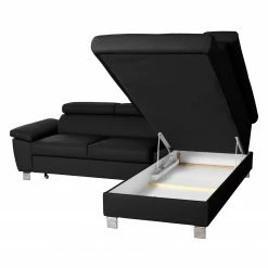 Loftscape Canapé d'angle Waal I - Cuir véritable / Imitation cuir - Noir - Méridienne longue à droite (vue de face) - Avec fonction couchage 23 Loftscape Canapé d'angle Waal I - Cuir véritable / Imitation cuir - Noir - Méridienne longue à droite (vue de face) - Avec fonction couchage -loftscape Boutique 1000142195 181106 153019861 GALLERYIMAGES P000000001000142195