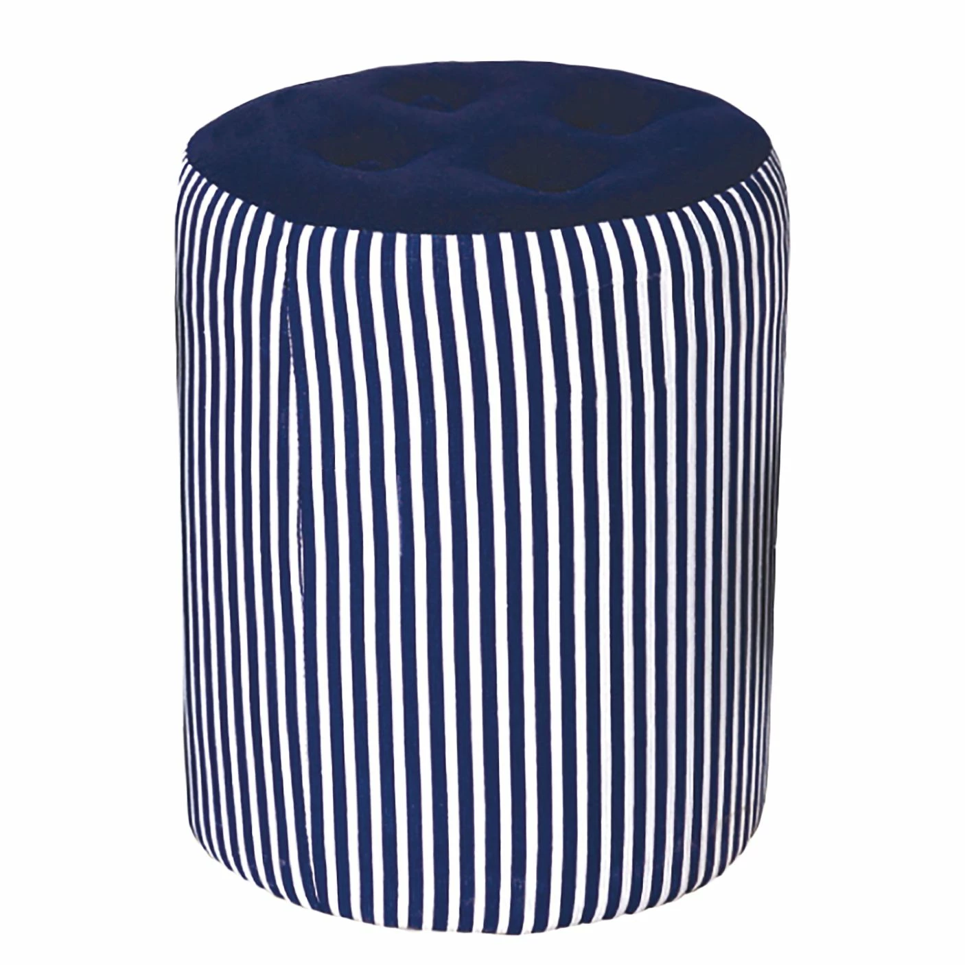 My Flair Pouf Elias - Tissu - Bleu / Blanc 3 My Flair Pouf Elias - Tissu - Bleu / Blanc