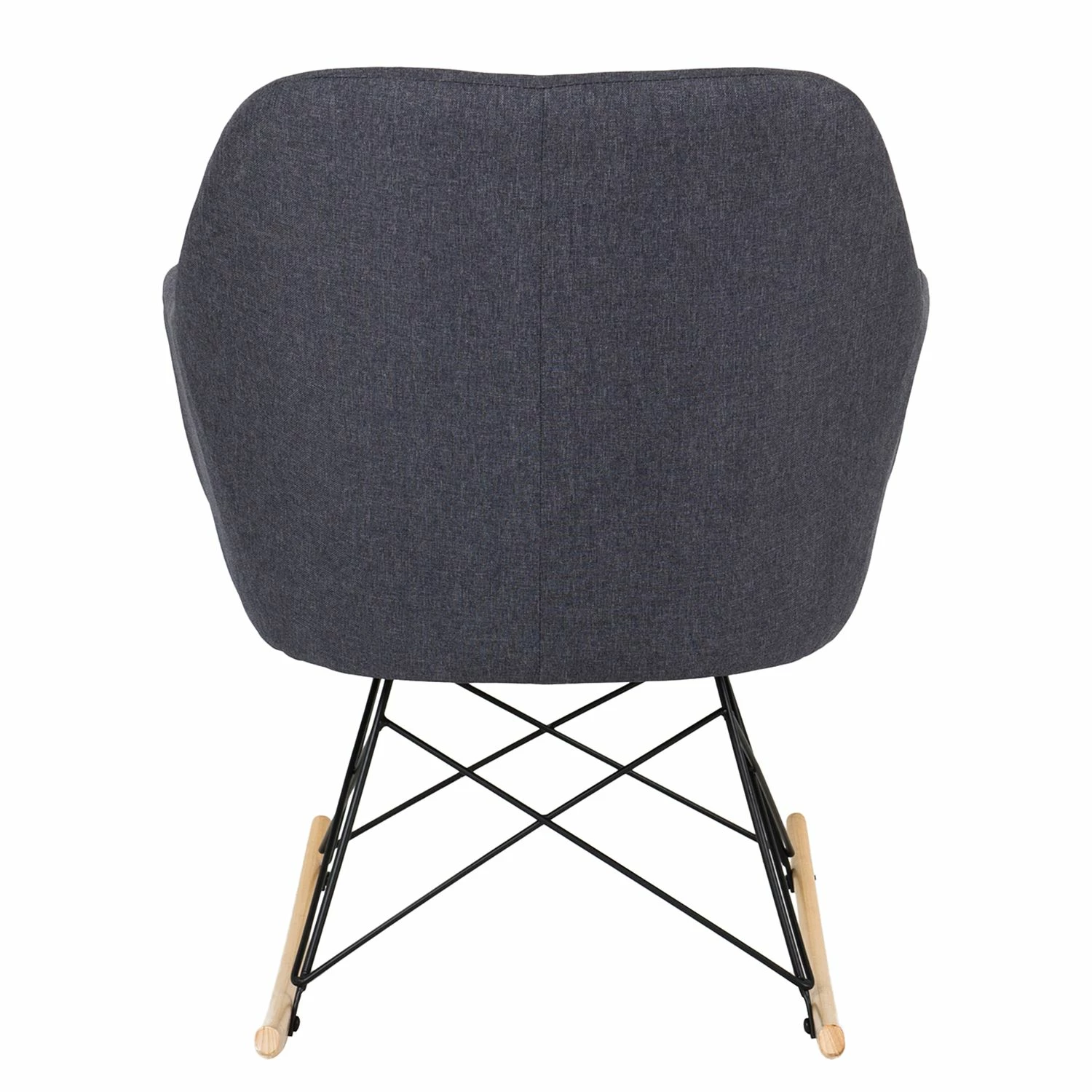 Tenzo Rocking chair Emma - Tissu / Chêne massif - Anthracite / Chêne 5 Tenzo Rocking chair Emma - Tissu / Chêne massif - Anthracite / Chêne – Image 3