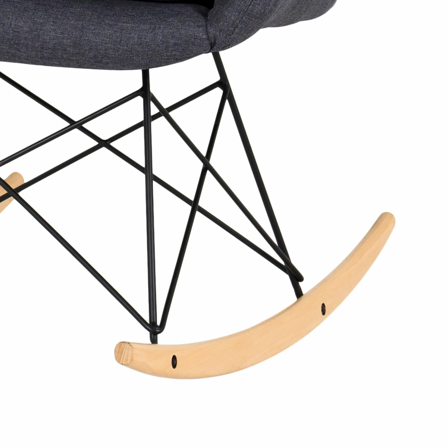 Tenzo Rocking chair Emma - Tissu / Chêne massif - Anthracite / Chêne 7 Tenzo Rocking chair Emma - Tissu / Chêne massif - Anthracite / Chêne – Image 5