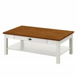 Maison Belfort Table basse Bergen II - Pin massif - Pin blanc / Pin Bernstein