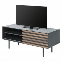Norrwood Meuble TV Kipra II - Noyer contreplaqué - Graphite